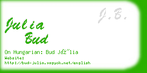 julia bud business card